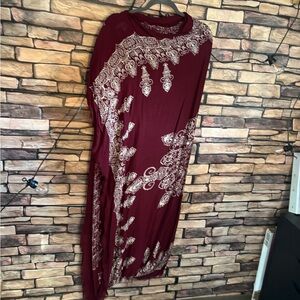 2 Lovestitch Mandala Cardigan Style Kimonos - 1  Burgundy, 1 Red